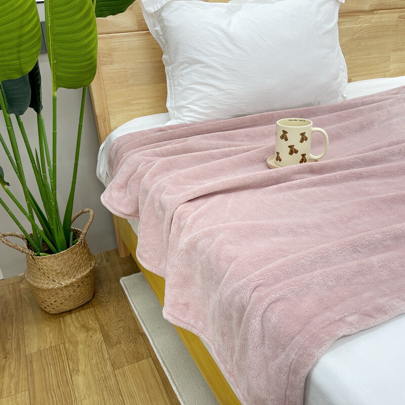 ins复古纯色毛毯床单法兰绒毯子休闲毯I沙发夏季盖毯裸睡毯空调毯