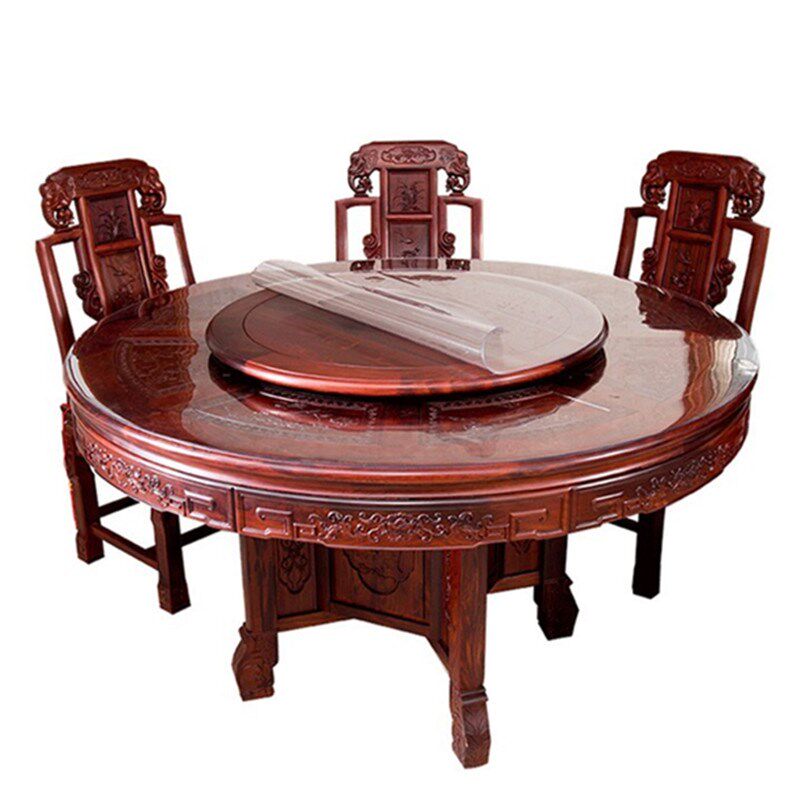 1.3米圆桌桌布2024新款pvc透明餐桌垫1米6圆形茶几餐X厅塑胶软玻