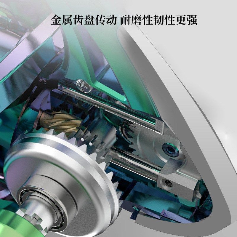 金鲨王渔轮炫彩金属电镀漆航空铝E合金全金属线杯无间隙纺车轮