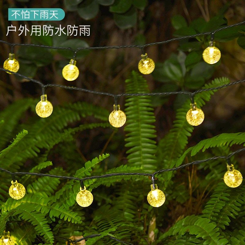 太阳能灯串户外防水led挂树小彩B灯庭院装饰氛围灯满天星闪灯串灯