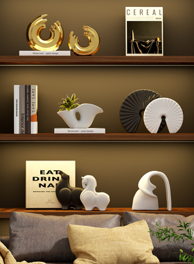 现代高级感样板间酒柜艺术陈列摆件设计师小众家居装饰.品高档摆