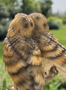 庭院花园树脂装饰品o仿真猫头鹰动物摆件入户门院子露台户外造景