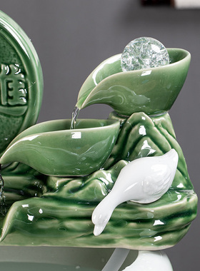 鱼缸流水器循环养鱼水系统流水板假山G庭院造景水缸小摆件喷泉配