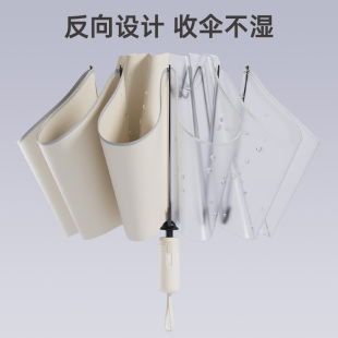 左都全自动反向抗风暴雨伞男士 加大号加厚双龙骨24骨双人车载专用