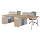 职员办公桌椅组合员工简约现代卡座4四6六人办公室电脑桌钢架工位