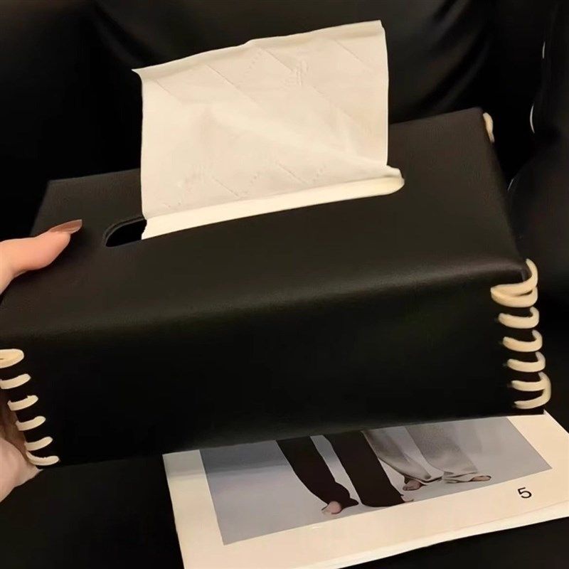 精选客厅纸巾盒茶几手工编织皮革皮质卫生纸盒高级感装饰品餐桌餐,收纳整理,纸巾盒,淘宝优惠券,粉丝福利购,淘宝优惠卷