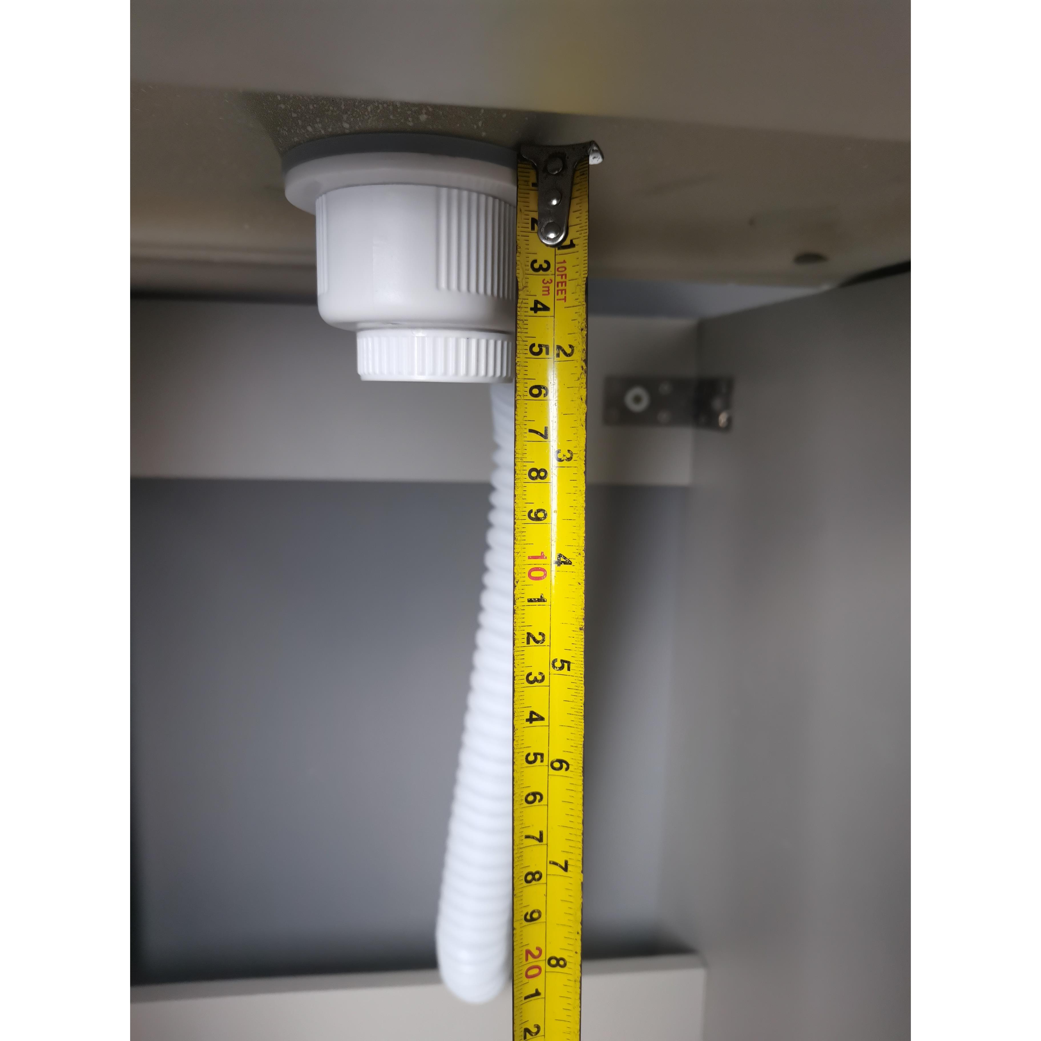 台上盆洗衣盆岩板热弯下水短矮直角排水管省空间防臭超薄下水器