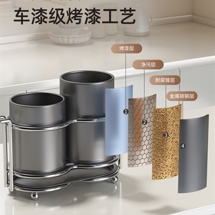 精选筷子收纳盒厨房家用筒笼篓高档新款台面放勺子餐具快桶沥水置