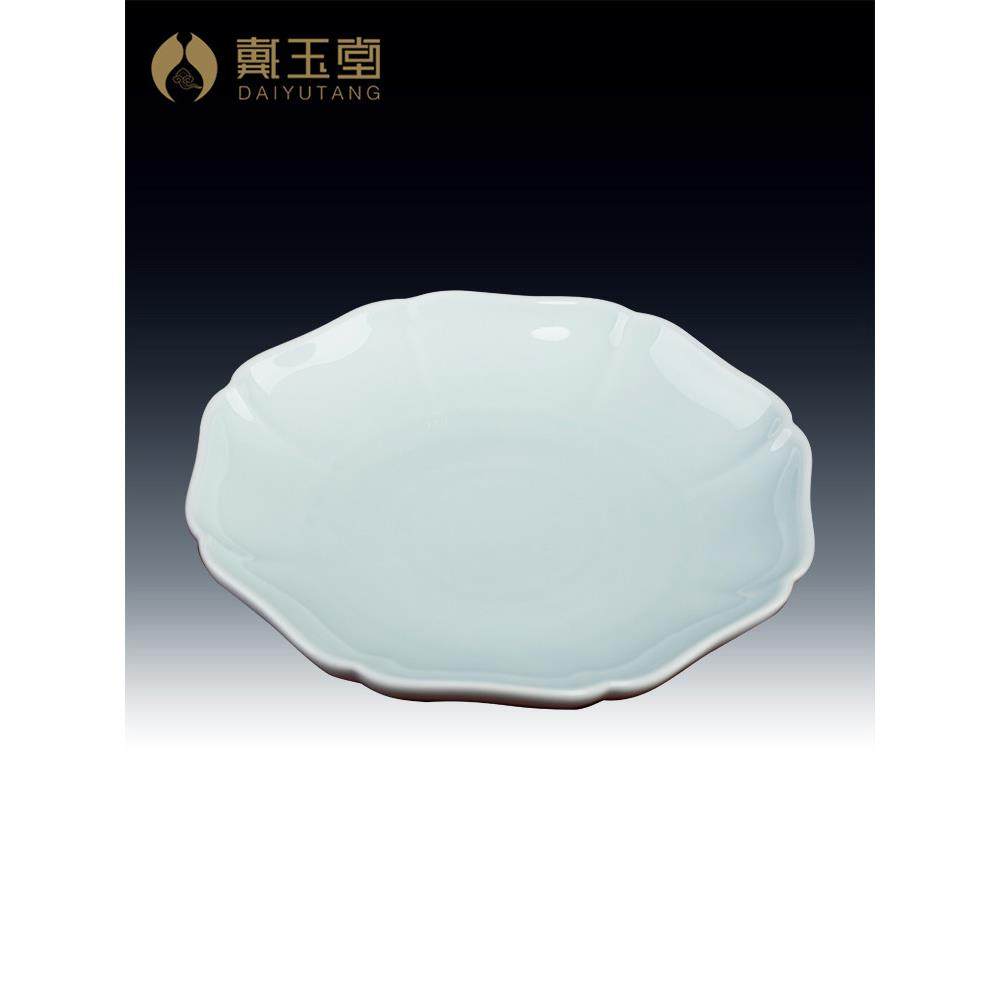 戴玉堂供佛果盘佛前供奉家用观音菩萨佛像水果盘供盘贡盘陶瓷摆件