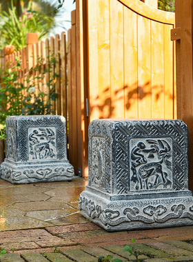 精选仿古中式摆件门墩抱鼓石门当户对别墅庭院子民宿农家乐大门口