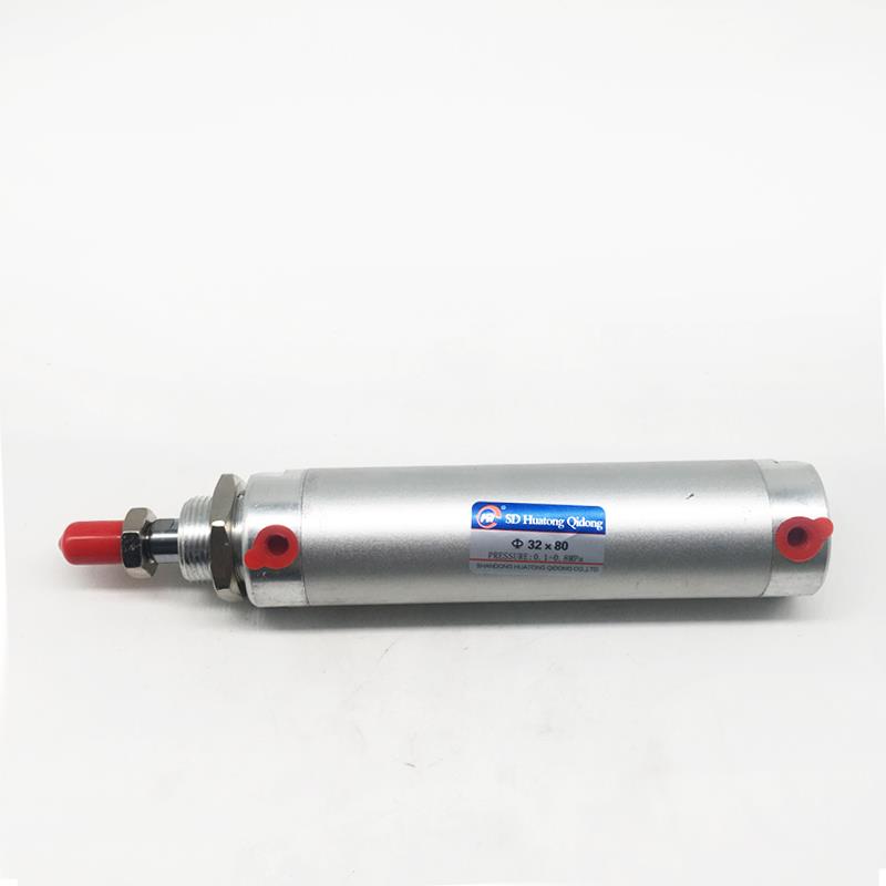 32*80压紧气缸BESTEN气动双头锯压料气缸单双进气圆形缸32*100