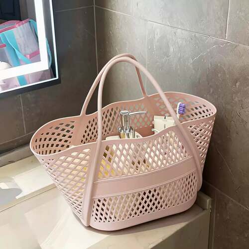 手提塑料游泳包大容量可沥水干湿