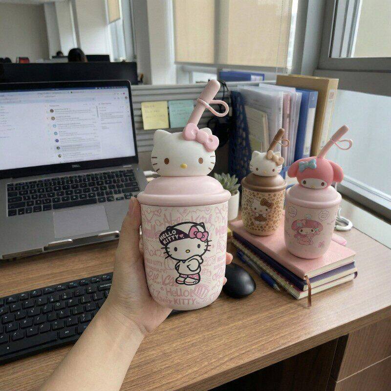 可爱保温杯女士高颜值水杯大容量吸管杯学生上学专用2026新款