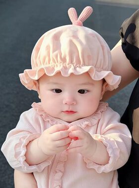 小月龄婴儿外出帽子春夏薄款可爱