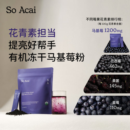 soacai有机冻干马基莓粉高花青素