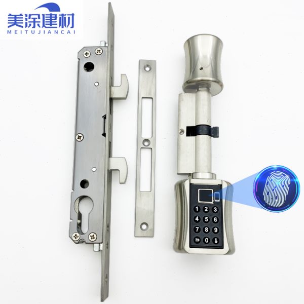 断桥铝合金门指纹锁20窄边锁移门推拉门智能电子门锁锁体锁芯