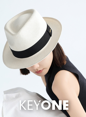 KEYONE礼帽女轻奢夏季遮阳显脸小百搭休闲优雅风宽檐晚会礼帽