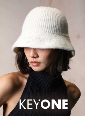 KEYONE2025新款极简风针织帽慵懒腔调褶皱肌理毛线渔夫帽