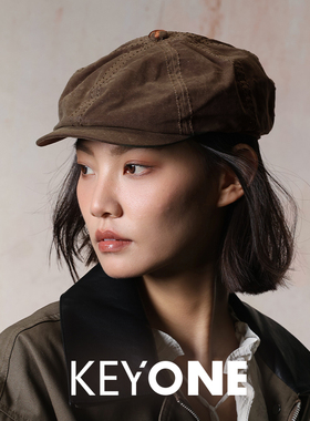 KEYONE2025新款复古画家帽报童帽学院风角八帽欧美贝雷帽女帽