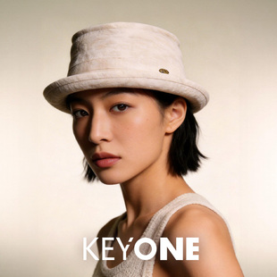KEYONE极简风卷边盆帽女春夏百搭宽沿渔夫帽休闲遮阳帽子