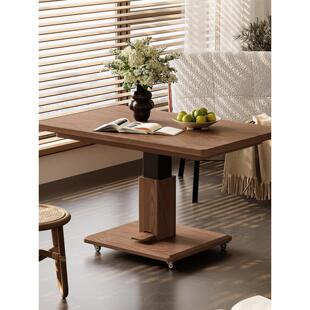 百艺百可升降茶几餐桌两用简约客厅家用脚踏式功能茶几餐桌二合一