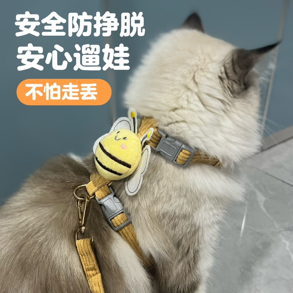 猫咪牵引绳遛猫外出胸背舒适透气