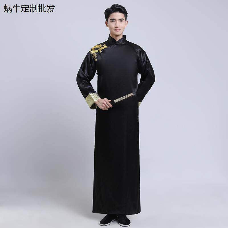 新款相声服伴郎服中式兄弟团马褂长袍古装唐装年会主持演出结婚