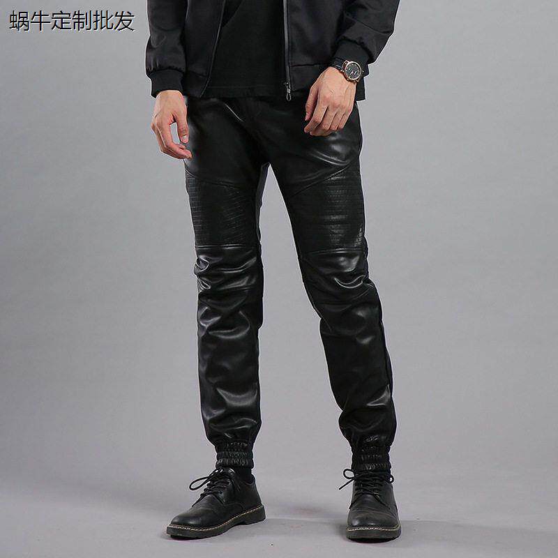 男士哈伦机车皮裤季韩版