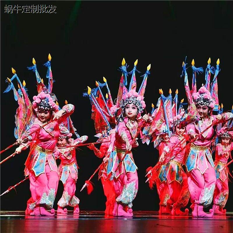 第九届小荷风采刀马旦舞蹈少儿戏曲演出服京豫剧花木兰戏曲表演服