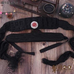 戏曲花旦包头用品 旦角化妆插泡子用泡条布 水沙青衣前额发垫发包