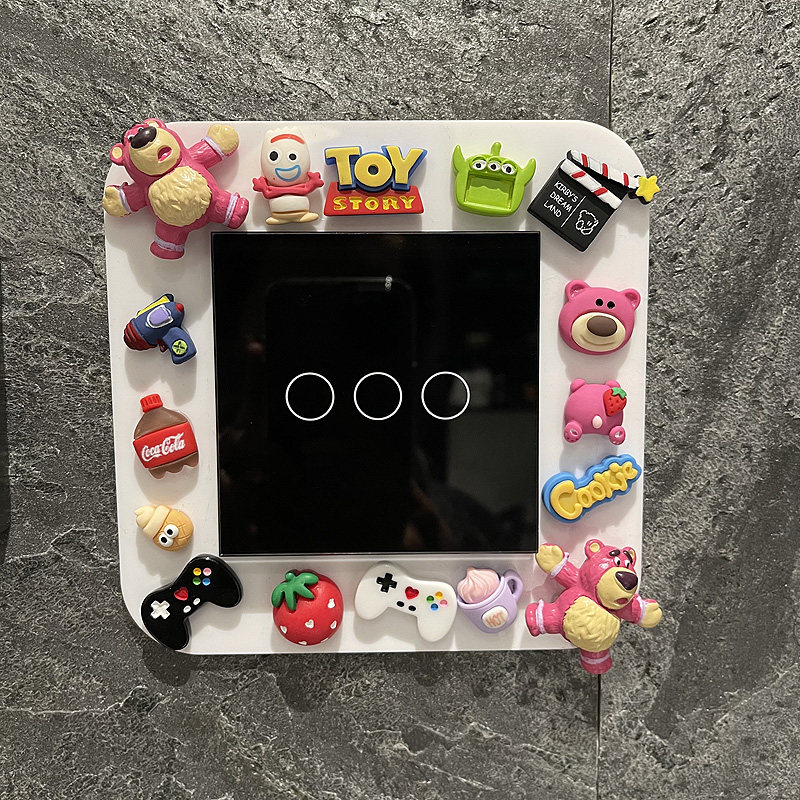 优选86型边框开关保护套墙贴墙壁插座装饰卡通可爱遮丑轻奢90家用,家居饰品,开关贴,淘宝优惠券,粉丝福利购,淘宝优惠卷