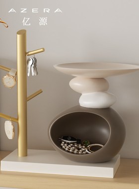 优选时来运转钥匙收纳玄关摆件入户门鞋柜客厅高端家居装饰品乔迁