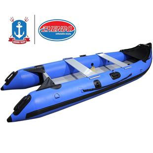 厂家独木舟皮划艇钓鱼船橡皮艇玻璃钢冲锋舟充气船消防救援冲锋艇