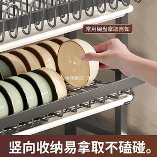 厨房置物架碗碟收纳架家用碗筷收纳盒碗柜多层放碗盘碗架沥水帮云
