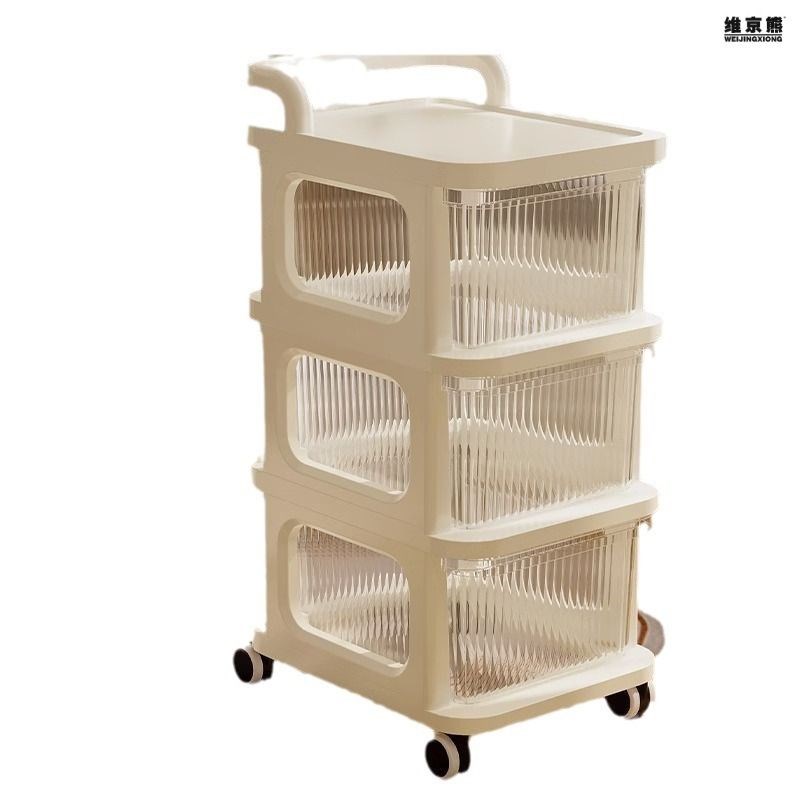 抽屉推车落地多层化妆品收纳玩具箱子置物架婴儿用品收纳手推车