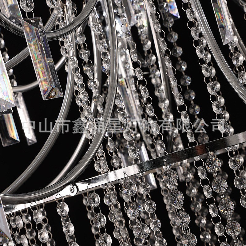 新款欧式婚庆吊灯装饰灯具厂家直供电镀铁艺婚礼道具布置吊灯