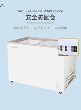 穗凌WD4-165K冰柜展示柜卧式单温一室冷冻冷藏转换柜保鲜商用冷柜