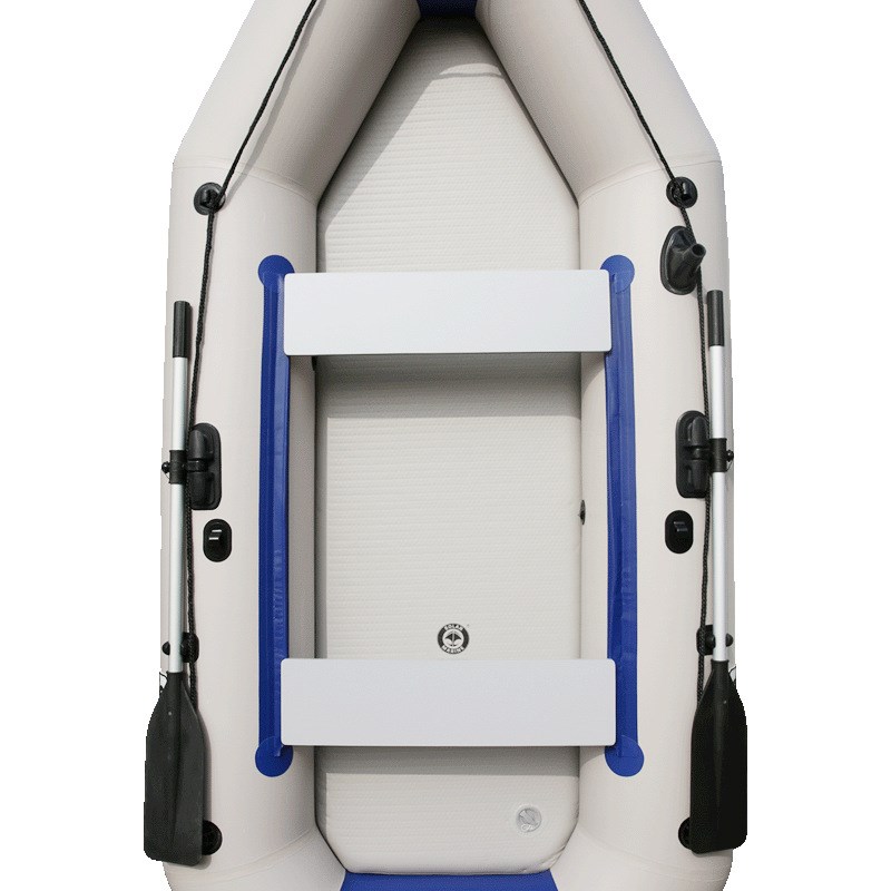 速澜皮划艇 加厚充气船2/3/4人汽艇 橡皮艇钓鱼船硬底船