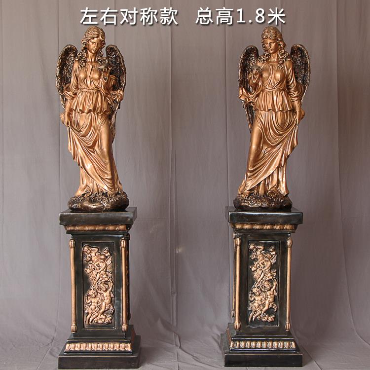 欧式女神人物雕塑天使摆件石膏艺术品婚庆路引道具家居花园装饰品