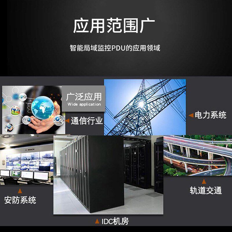 TOWE同为智能PDU机柜插座IP网络8位10A每路检测+控制+告警温湿度