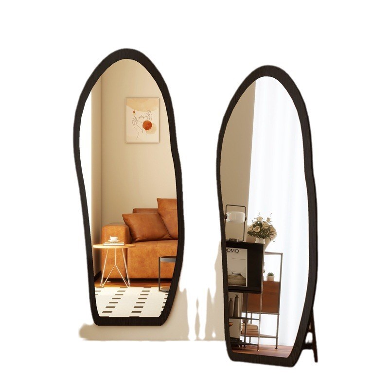 中古风穿衣镜异形镜子全身镜网红家用落地镜女生卧室壁挂式试衣镜