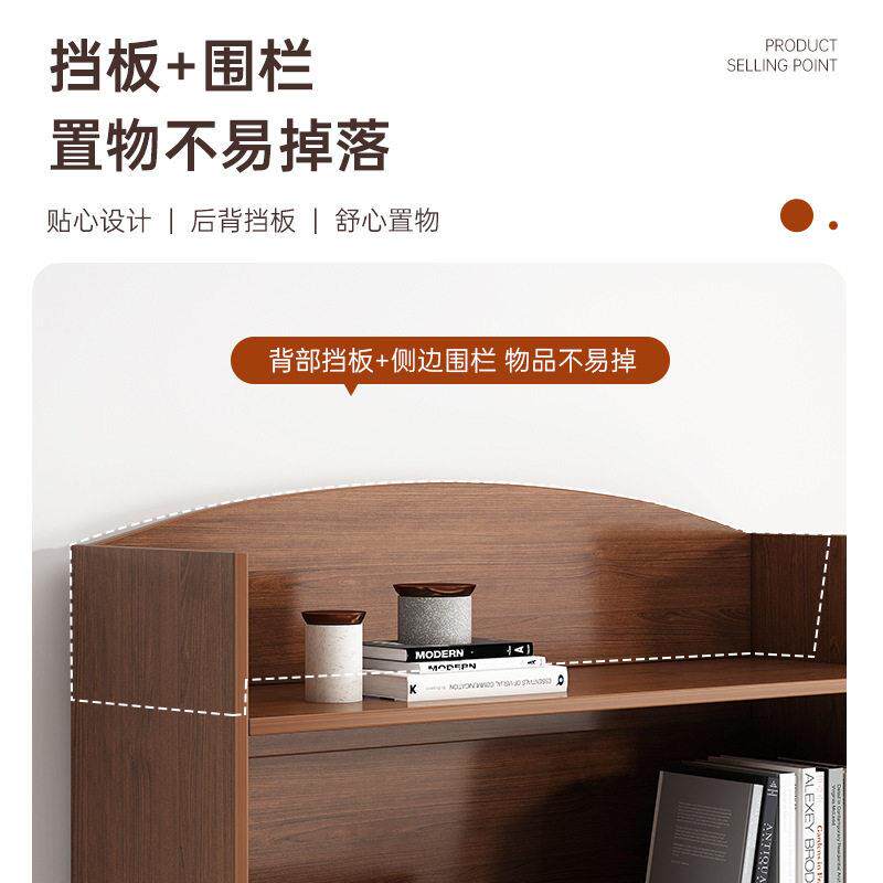 书柜现简约防尘书架家用卧室落地展示柜带门储物柜客厅置物柜子