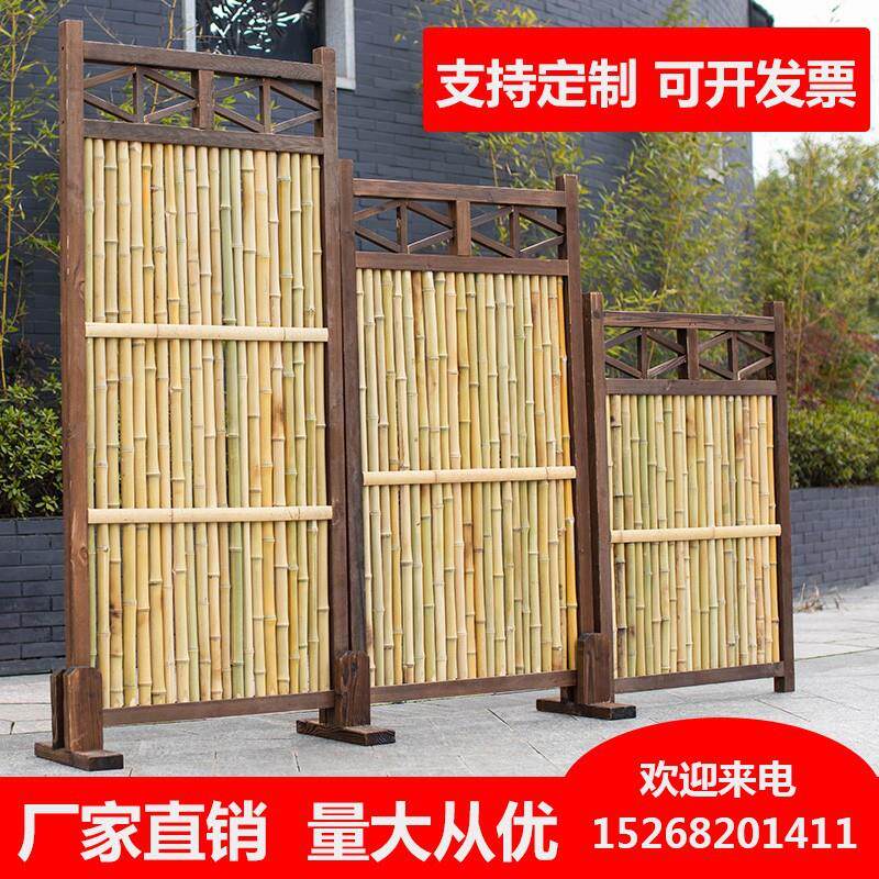 日式屏风复古栅栏隔断客厅简约现可移动公室餐厅玄关实木挡板