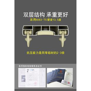 铝合金双排窗帘轨道原生铝材直弯两用顺滑静音强韧耐用高承重力