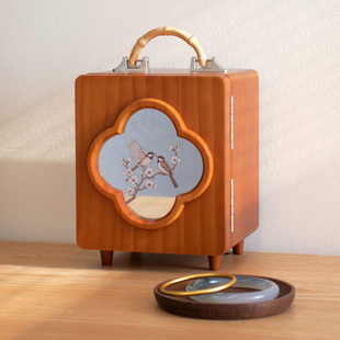 果设首饰收纳盒新婚礼物实木质生日结婚礼物高档精致黄金珠宝盒子