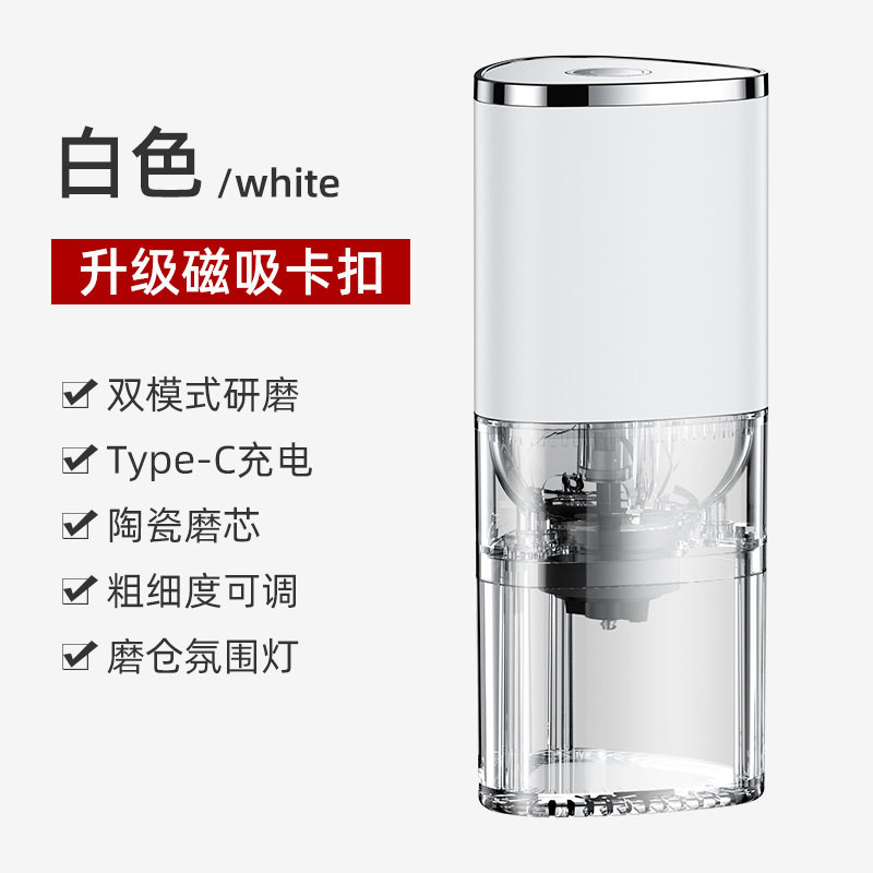 咖啡电动研磨机露营便携usb充电磨豆机家用全自动粗细可调料理机
