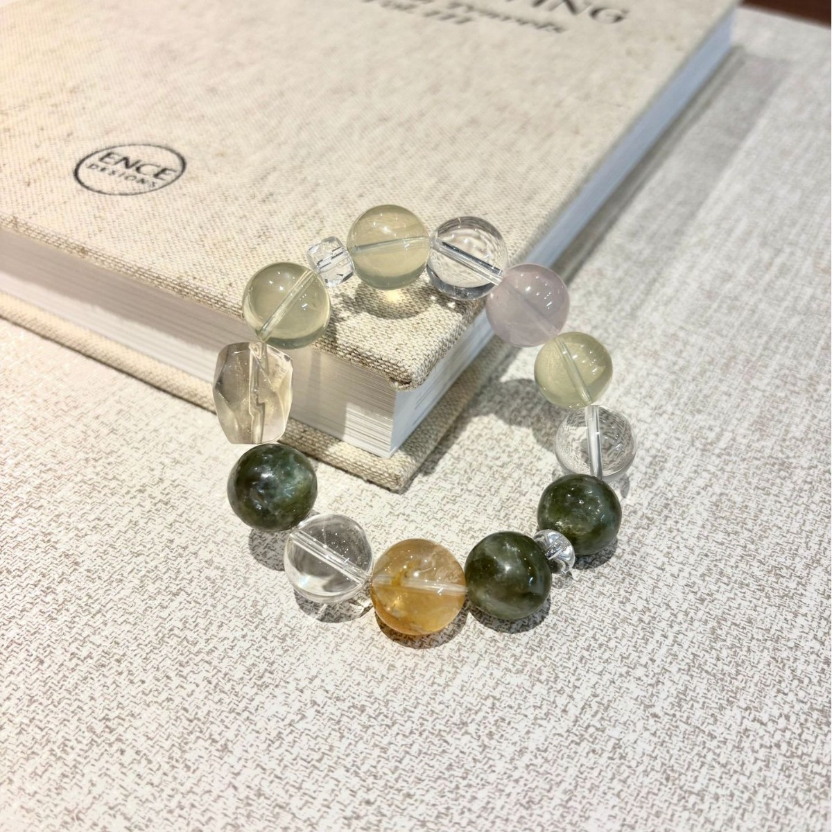 原创设计天然水晶绿龙晶多宝柠檬晶手链高级感手链批发送朋友礼物