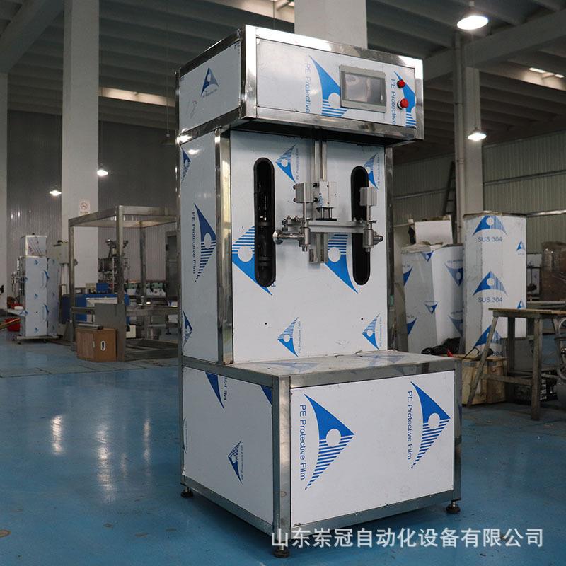 半自动两头容积式食用油灌装机机油灌装机小型润滑油罐装设备
