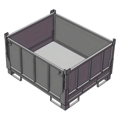 折叠式金属吨箱上海智琳仓储设备厂家销售可堆叠折叠金属周转箱