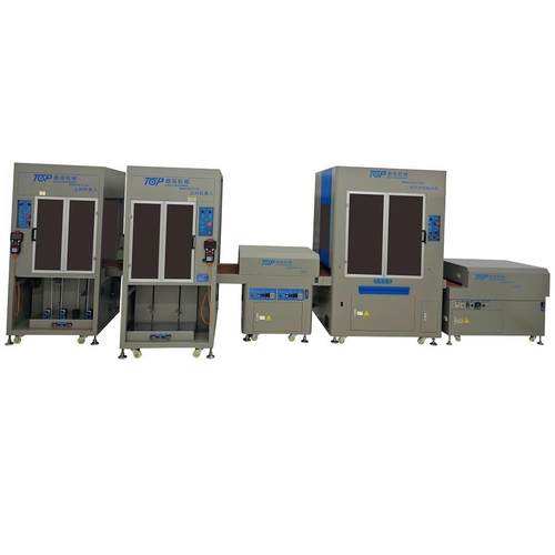 制鞋鞋面机械臂自动上料热熔胶过胶贴合一体线